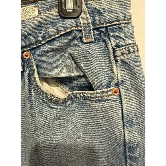 VINTAGE 1995 Levis 505 Jeans Mens Blue Stone Wash Black Bat Wing Tag 36x30 - Picture 3 of 10